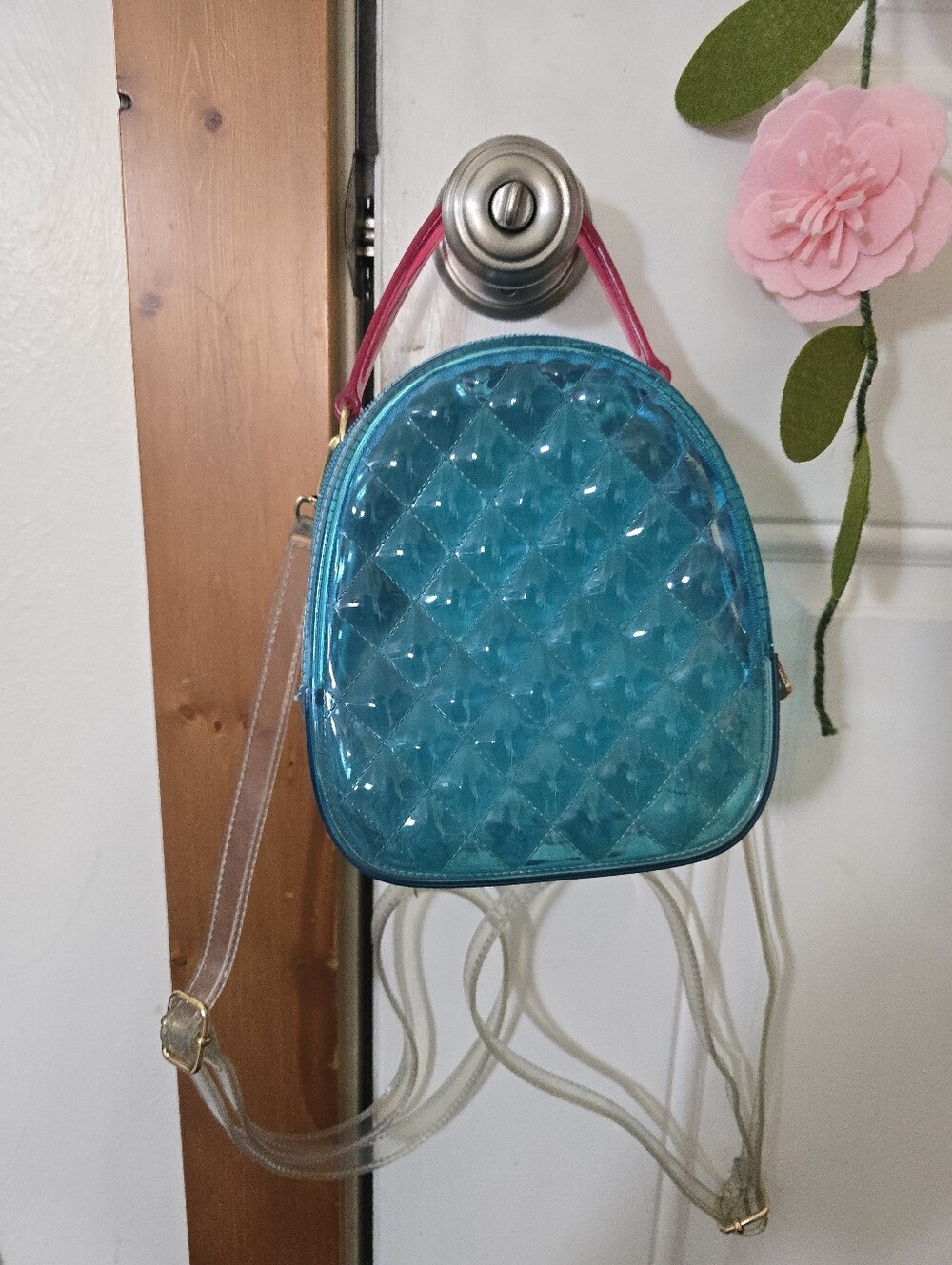 Deluxity Plastic Jelly Convertible Backpack Purse